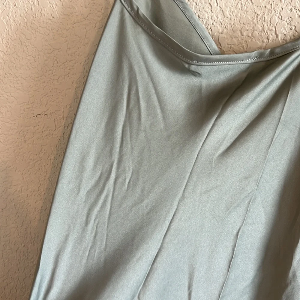 AllSaints Tierney Slip Dress in Flint Blue midi dress size large - Picture 10 of 10